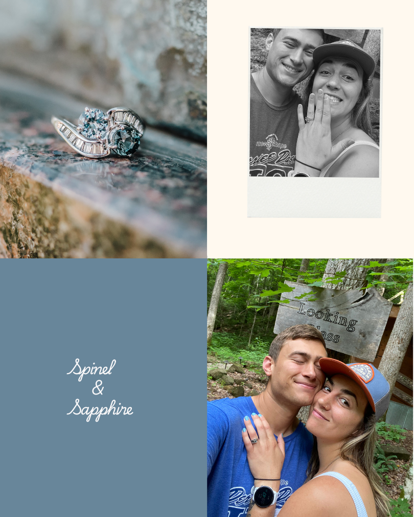 Spinel Toi et Moi Ring