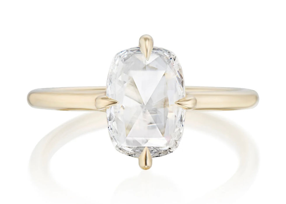 Vale rose cut engagement ring