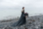 bride black dress Viking style