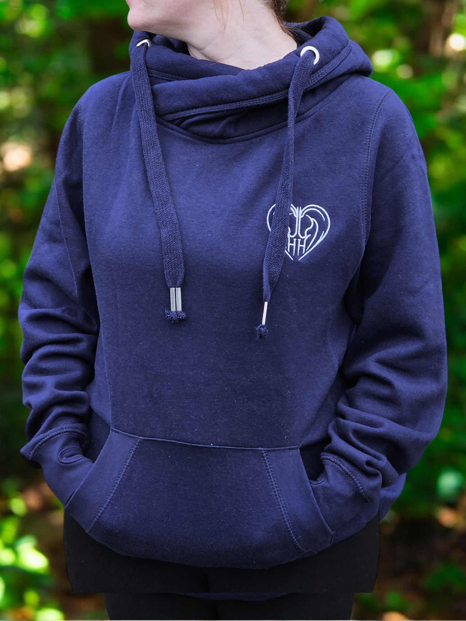Heart Horse Polo Cowl Neck Hoodie