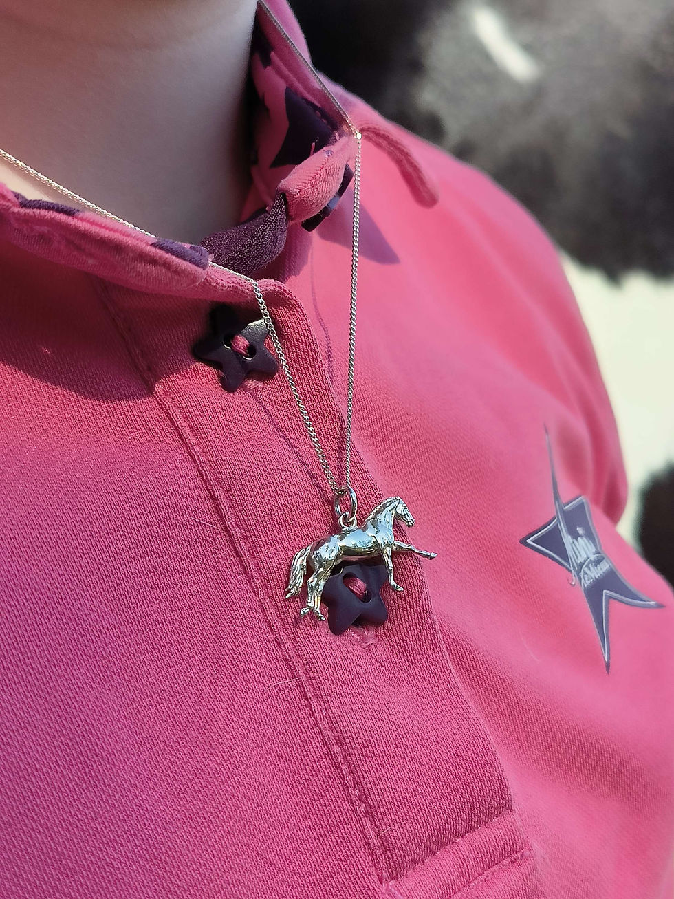 Thumbnail: Silver 3D horse pendant. Equestrian jewellery and keepsakes designed and made in the UK by Heart Horse.