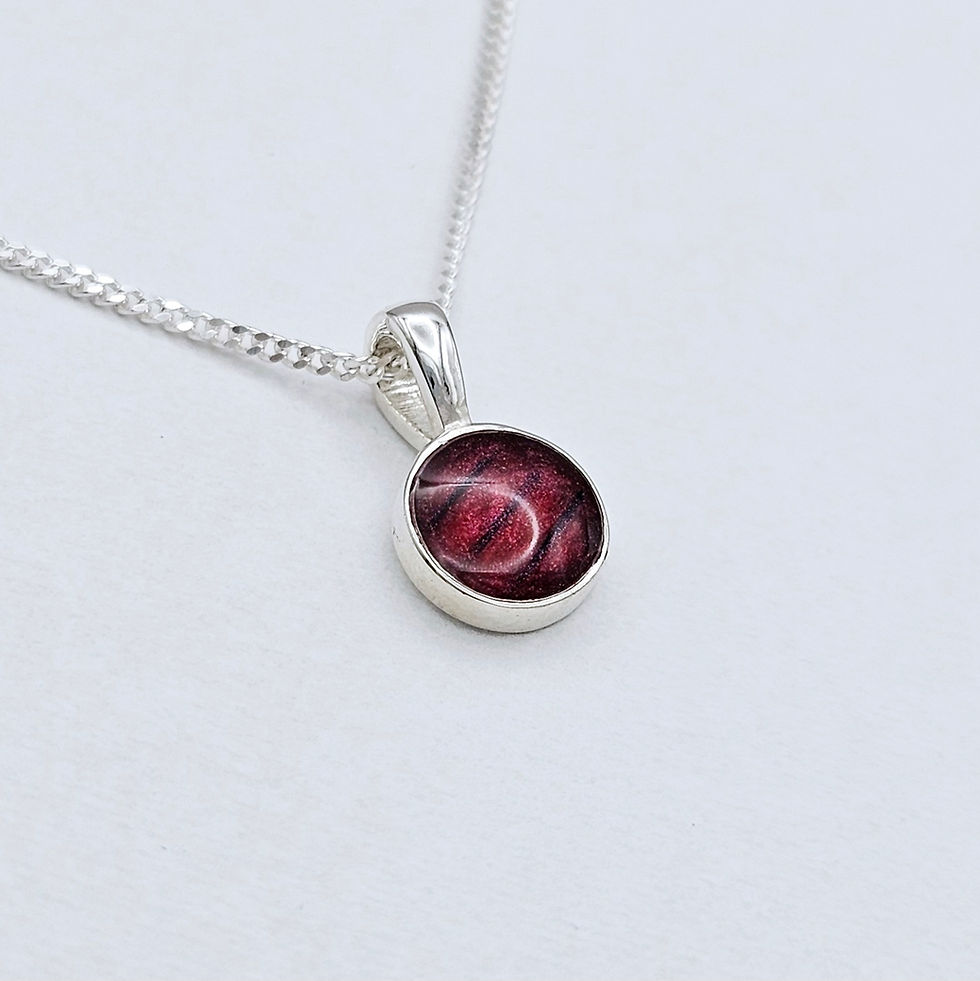 Thumbnail: Sterling silver tiny memorial pendant for cremation ashes and hair