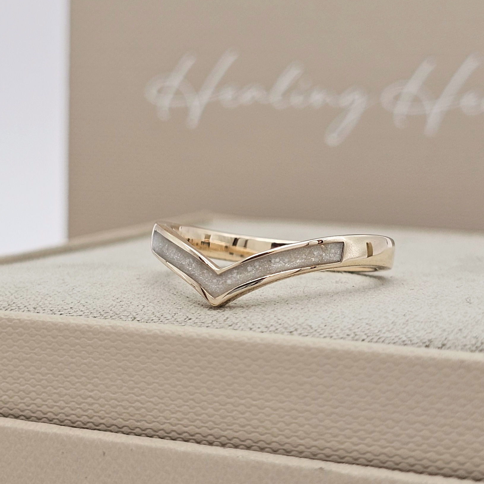 9ct Gold 'Thalassa' Wishbone Memorial Ring