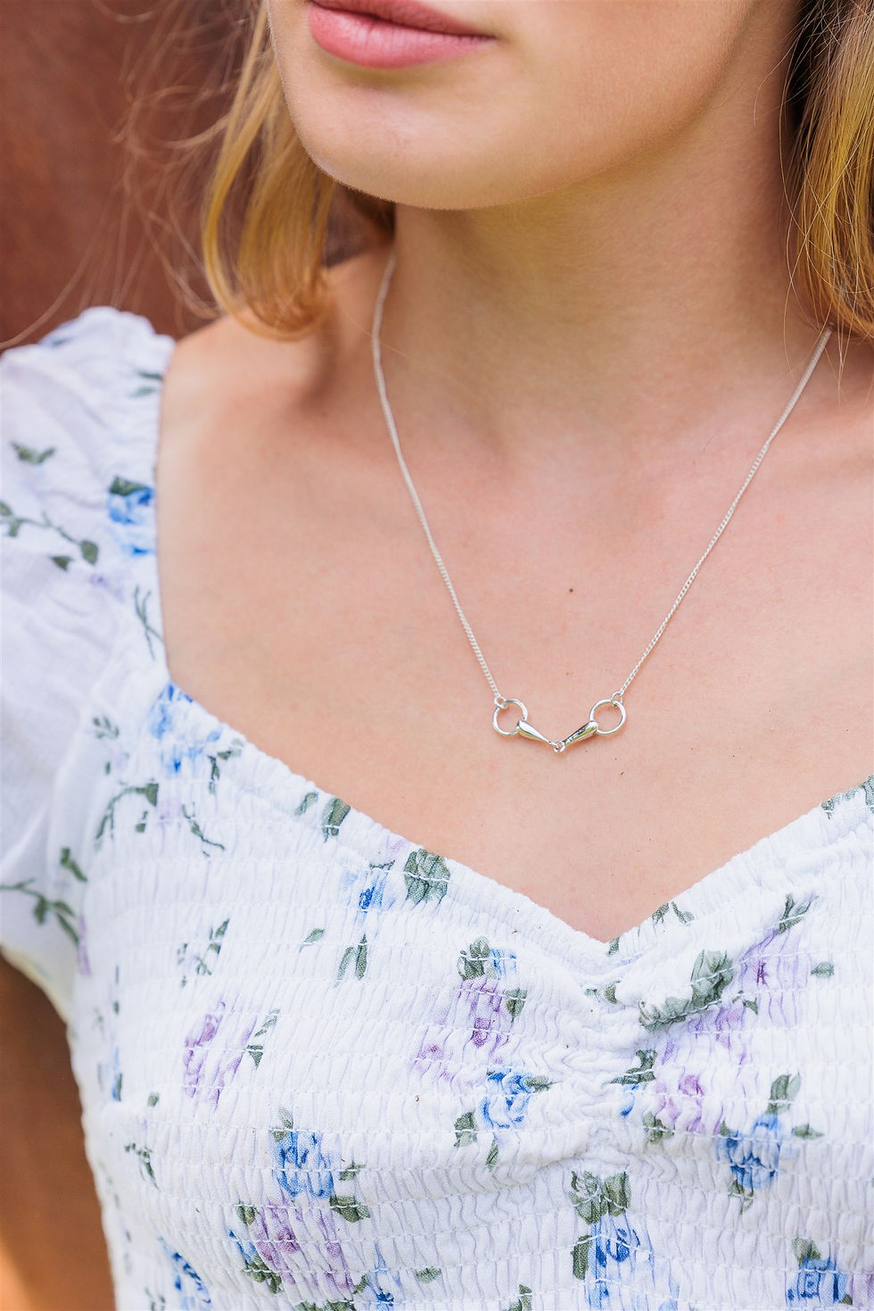 Thumbnail: Silver realistic horse bit necklace. Equestrian jewellery and keepsakes designed and made in the UK by Heart Horse.