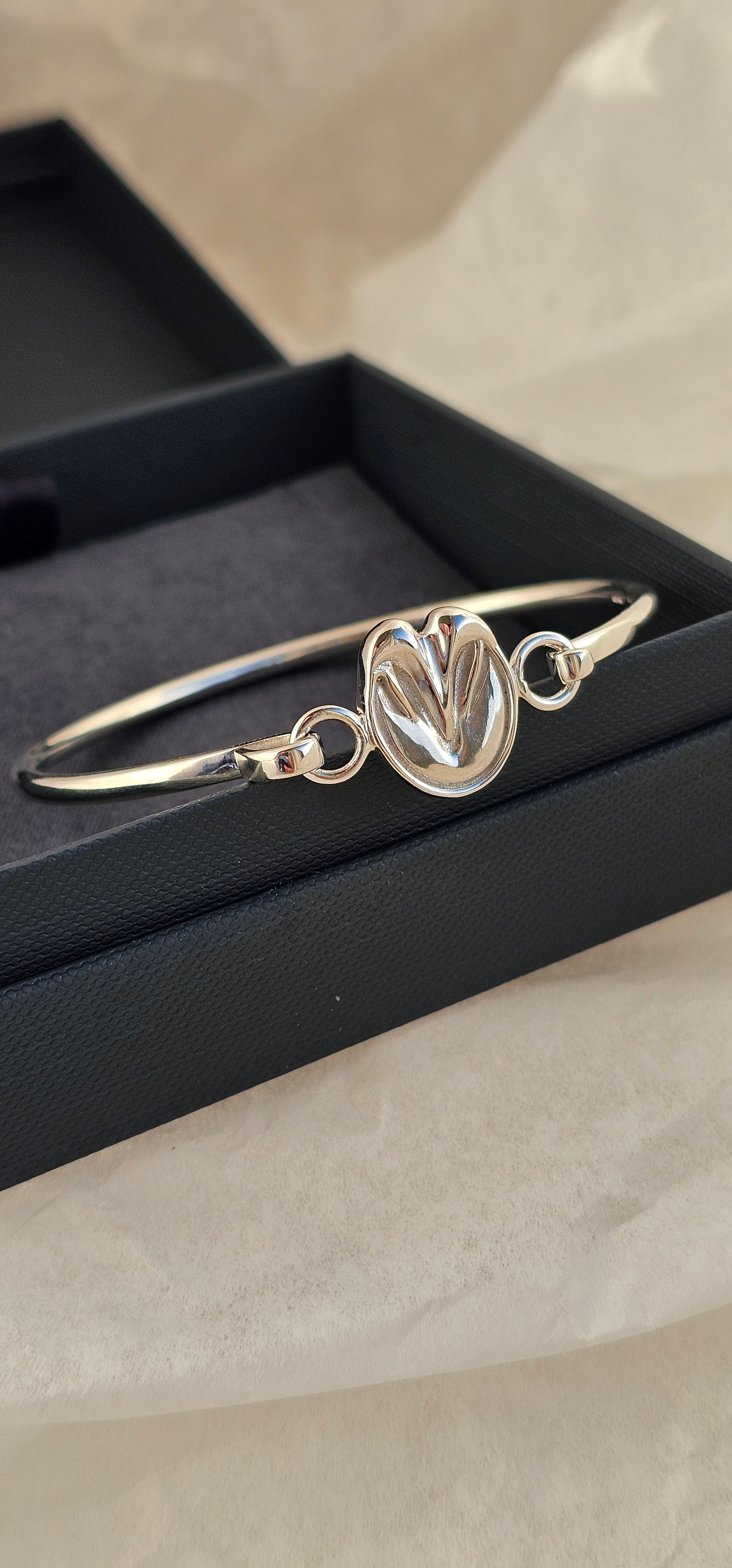 'Barefoot' Sterling Silver Hallmarked Horse Hoof Bangle