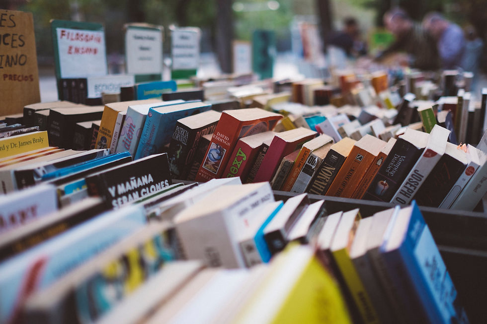 Books on display at a bookstore