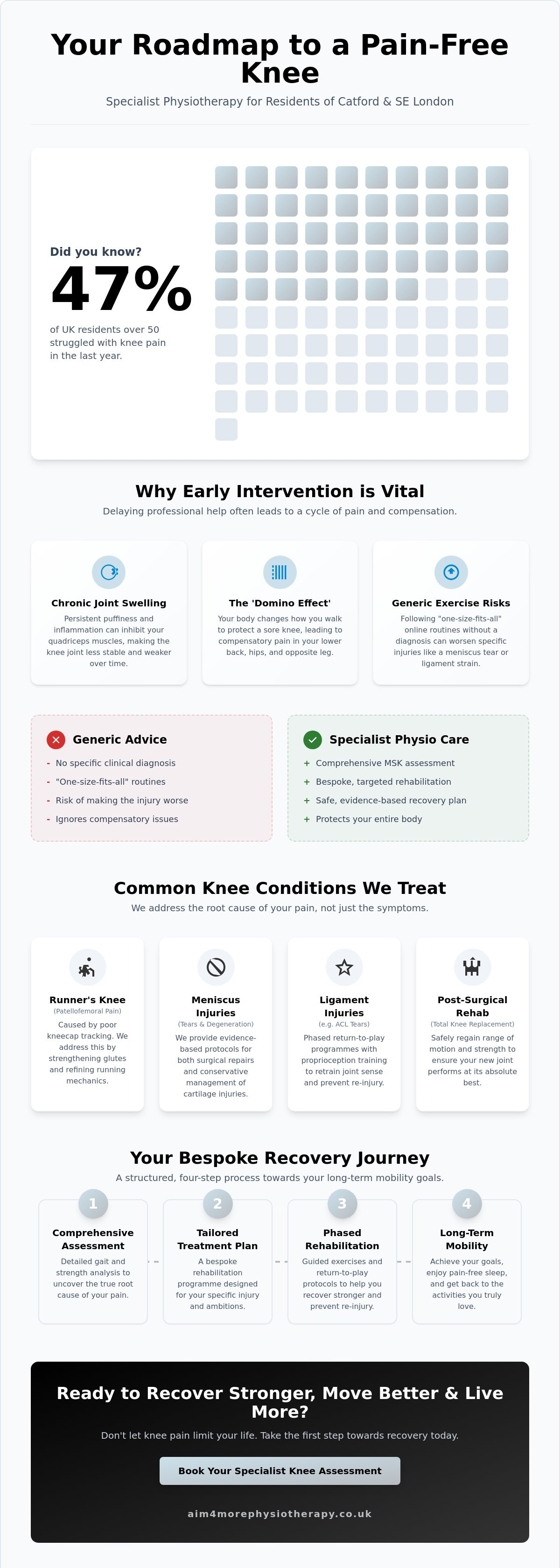 Knee pain physiotherapist Catford