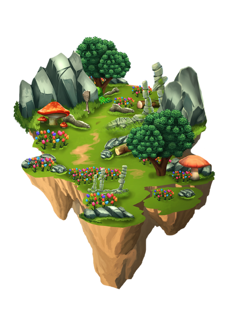  an enchanting island filled with flowers and mushrooms and home to the most beautiful woodland fairies. This is a place of natural magic and wonder, where the fairies live in harmony with nature.