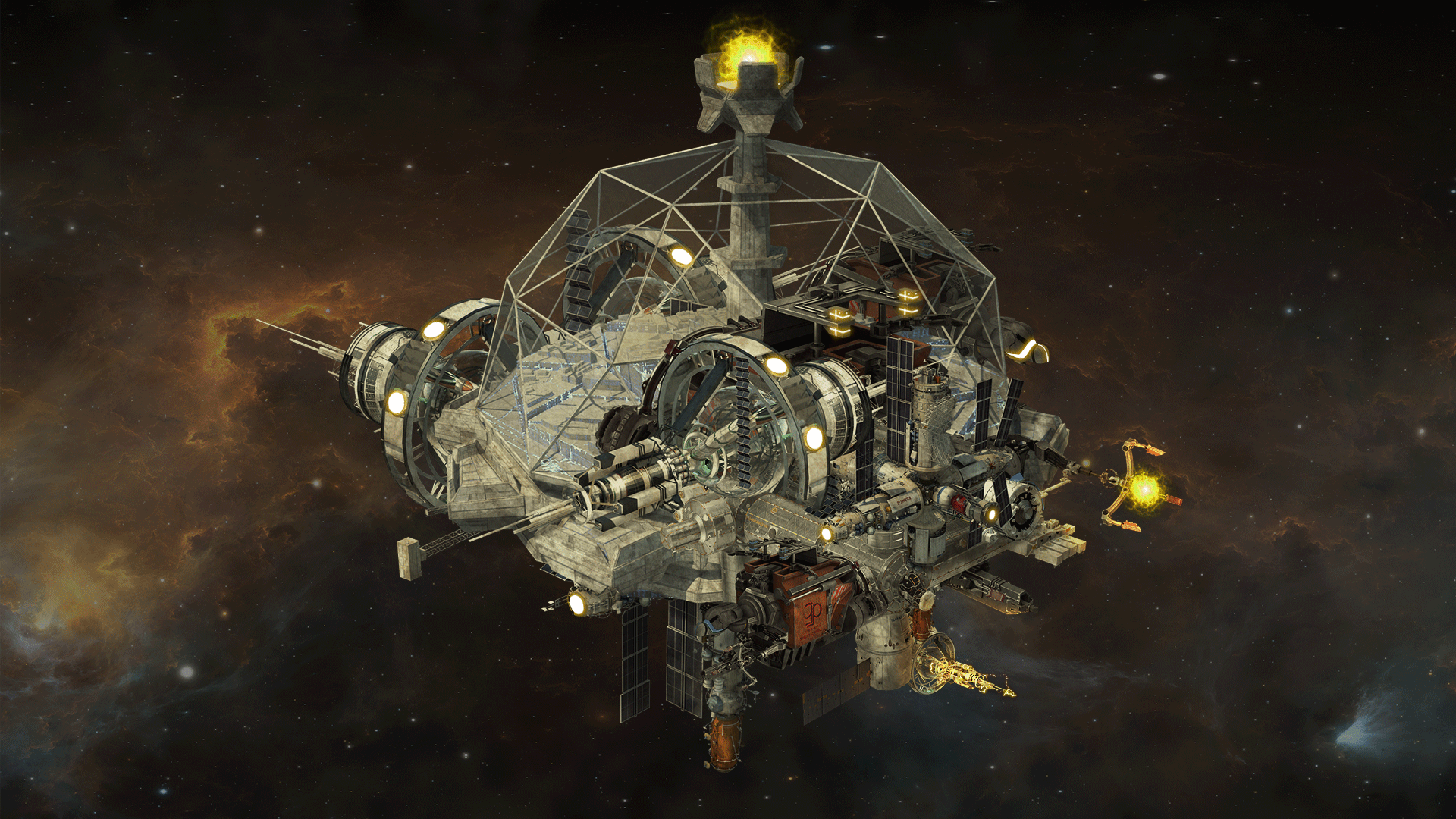 futuristic space station
