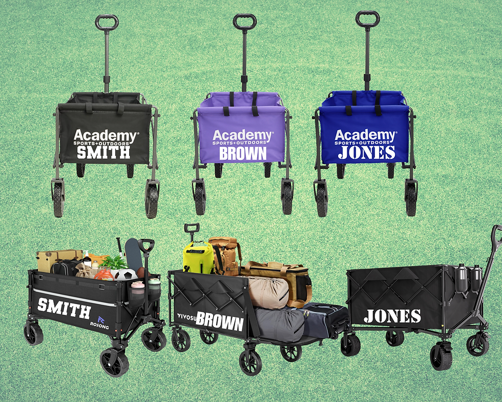Thumbnail: Personalized Folding Wagon Sign, personalized wagon decal, team wagon HTV decal