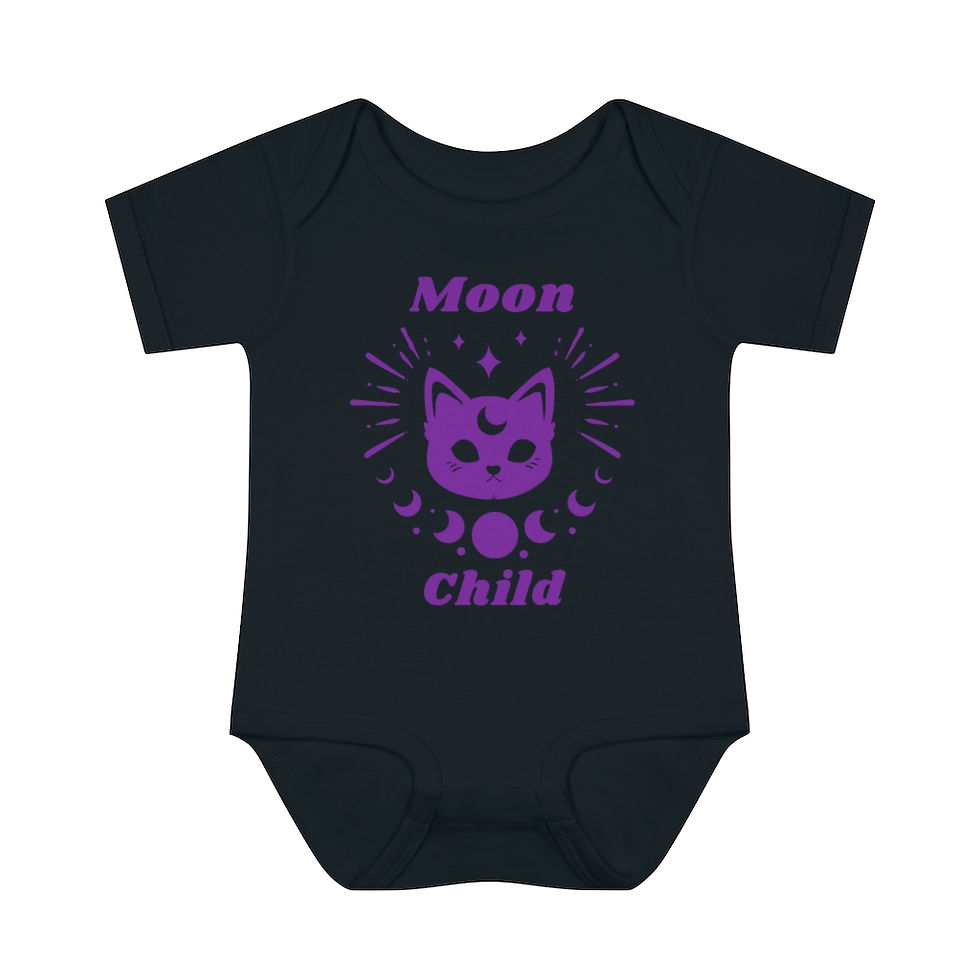 Thumbnail: Moon Child Goth Baby Bodysuit