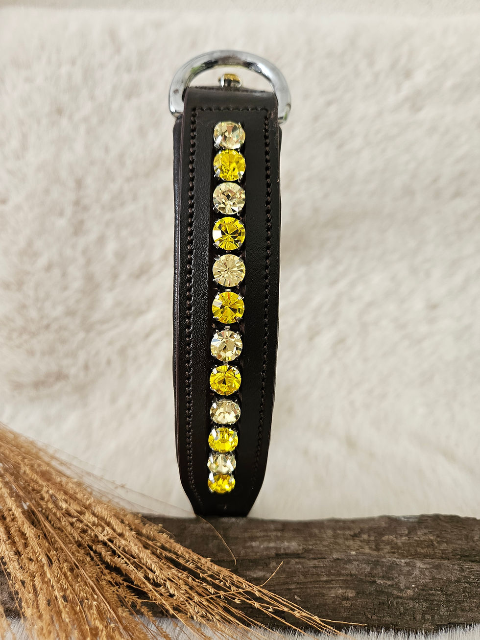 Miniaturbild: Hundehalsband Strass, Hundehalsband Leder