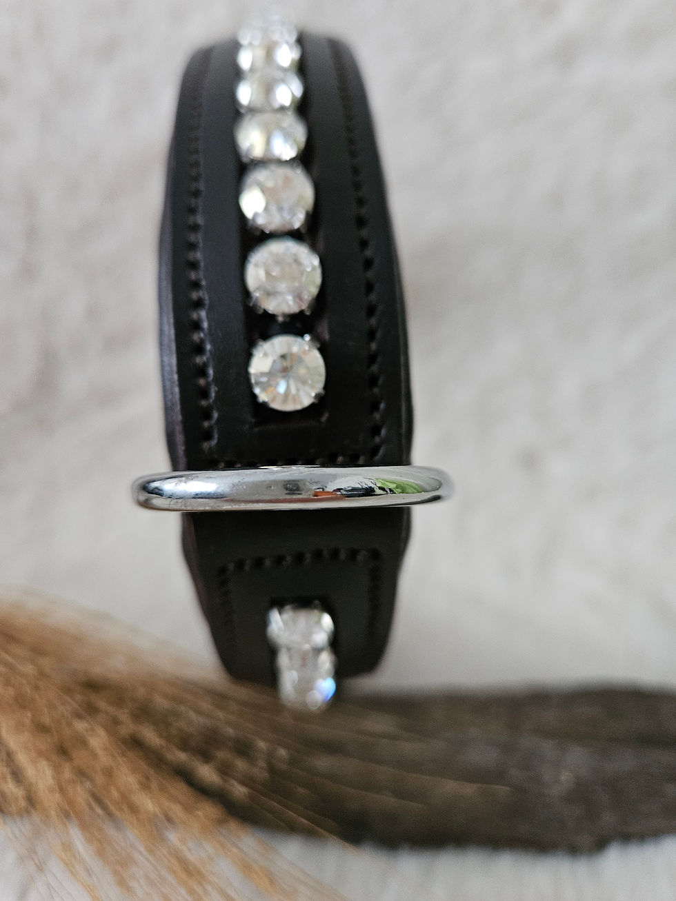 Miniaturbild: Strass Lederhalsband