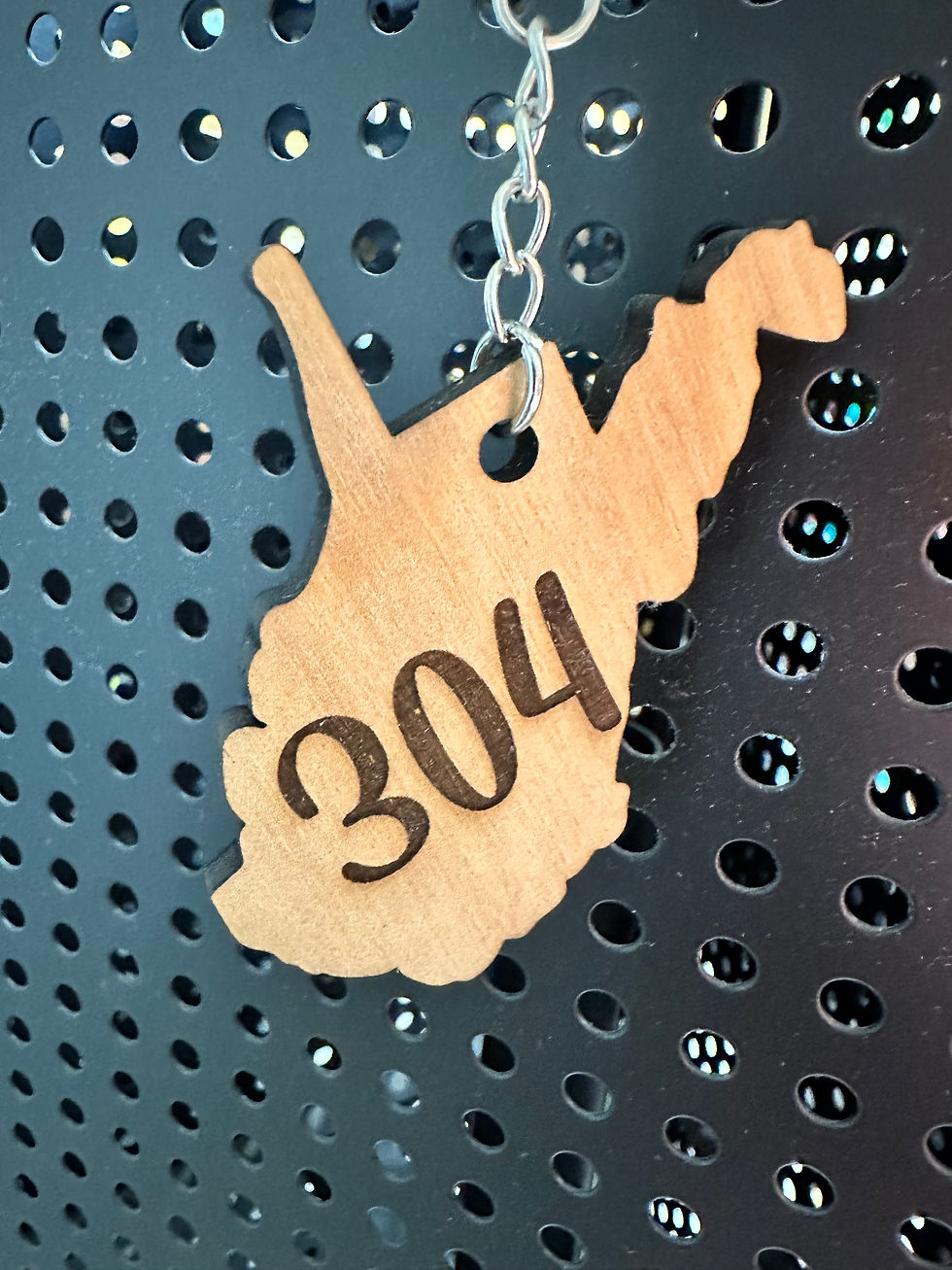 Thumbnail: WV shaped keychain