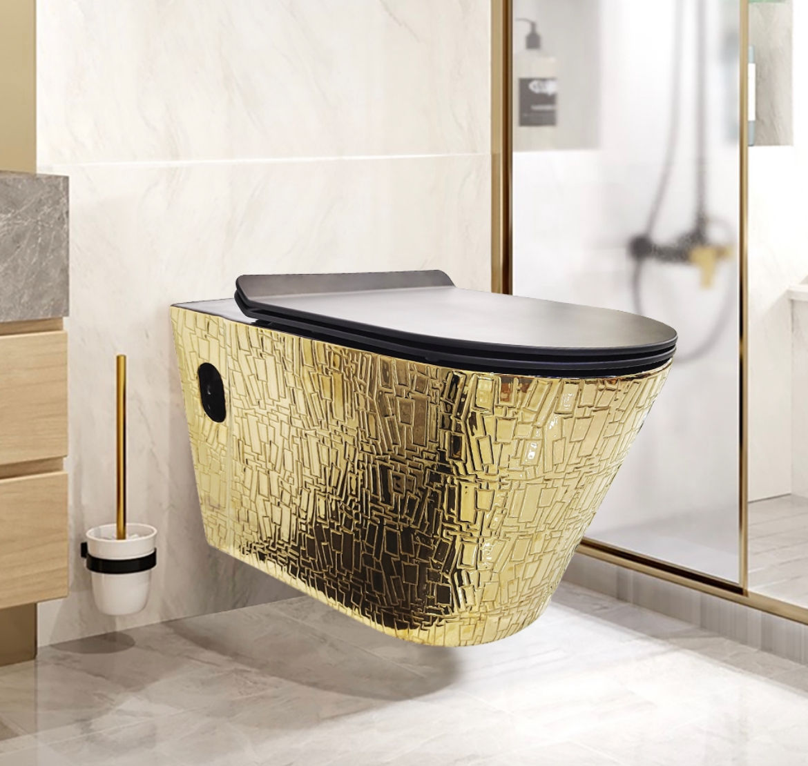 قاعدة معلقة دهبي منقرش