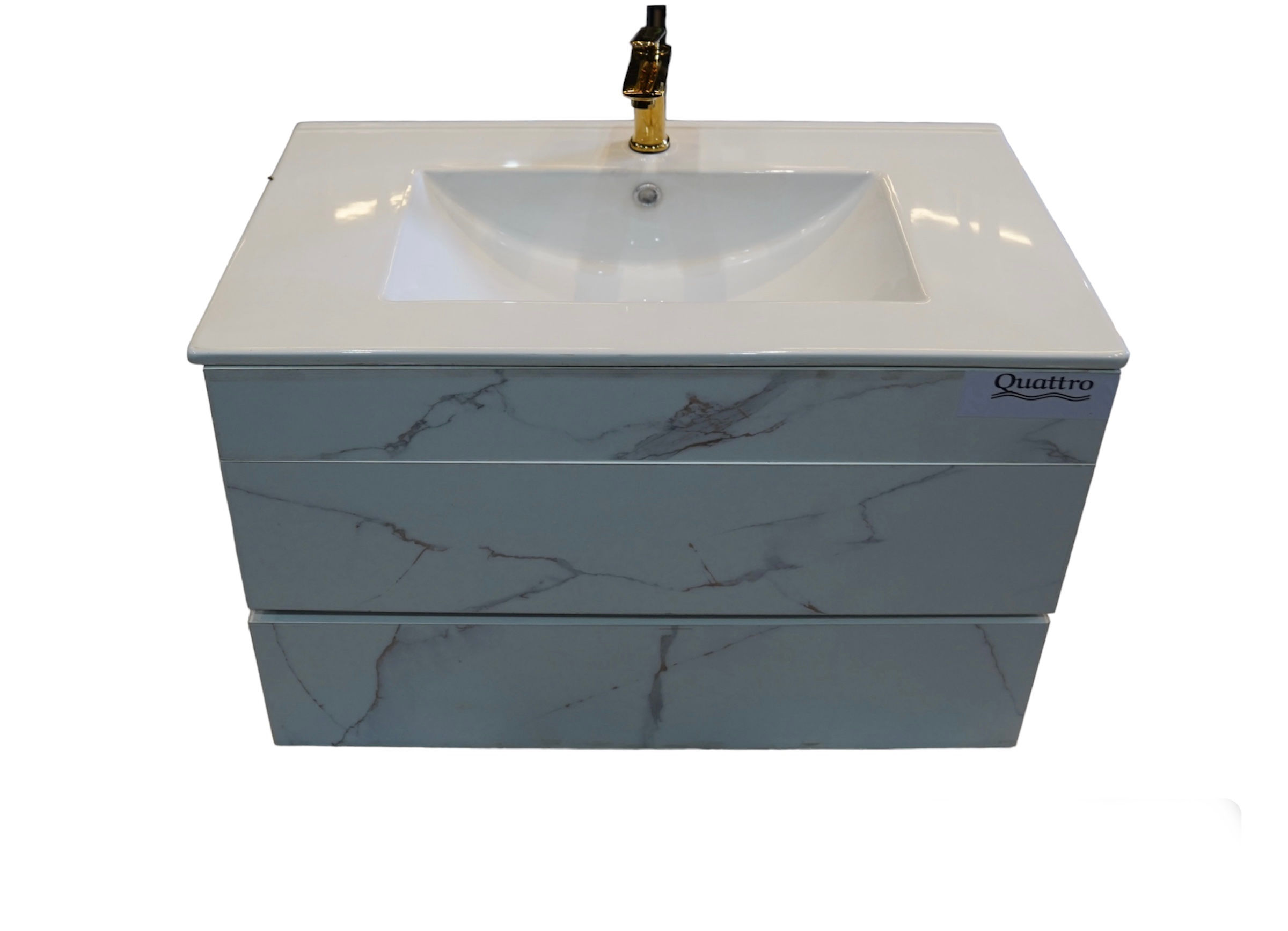 وحدة حمام٨٠ سم بالحوض ابيض رخامي  PVC