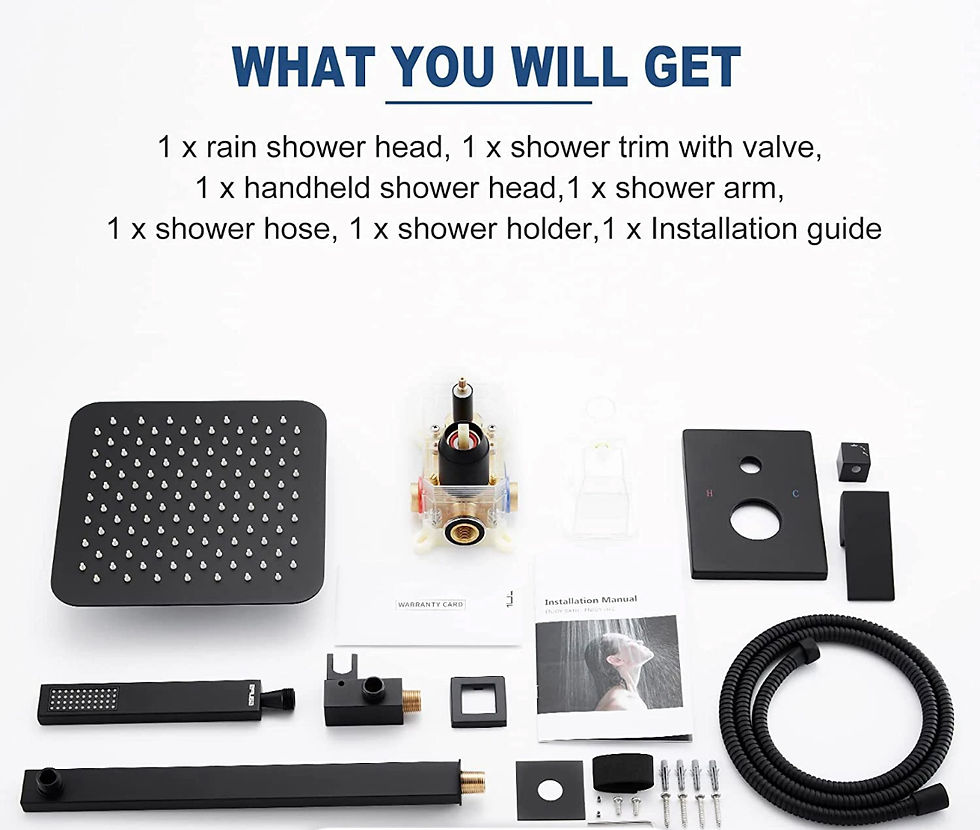 Thumbnail: مجموعة شاور دفن كاملة  اسود