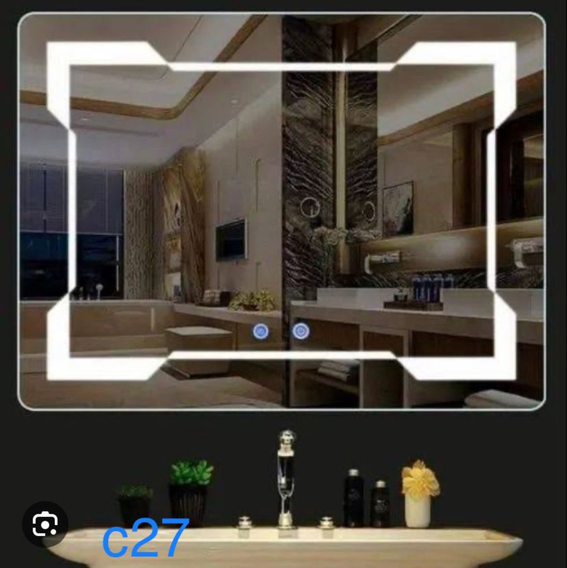 مراية ليد تاتش مربعة ٦٠*٨٠