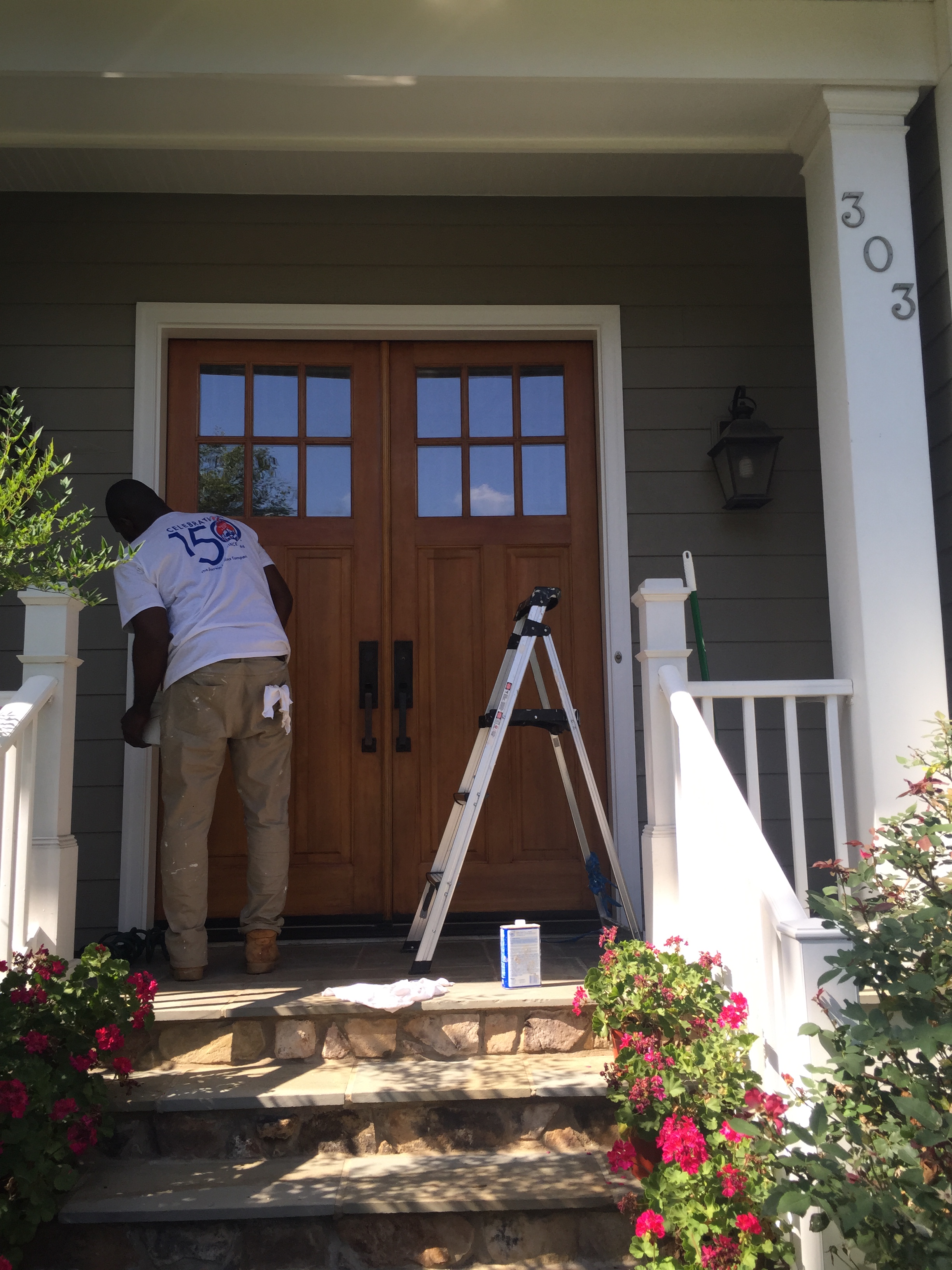 Final Door Stain in Vienna, Va
