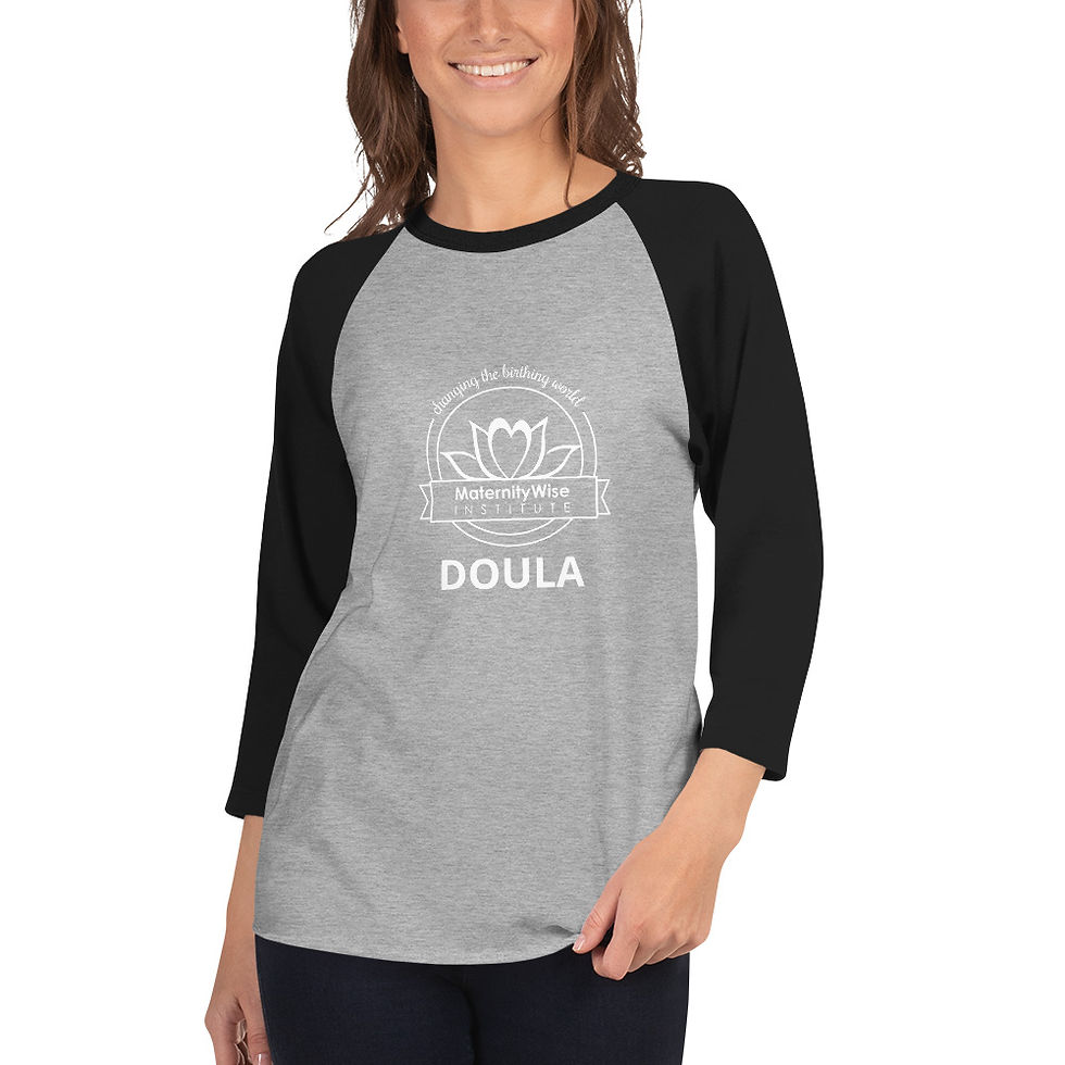 MWI Doula - 3/4 sleeve raglan shirt
