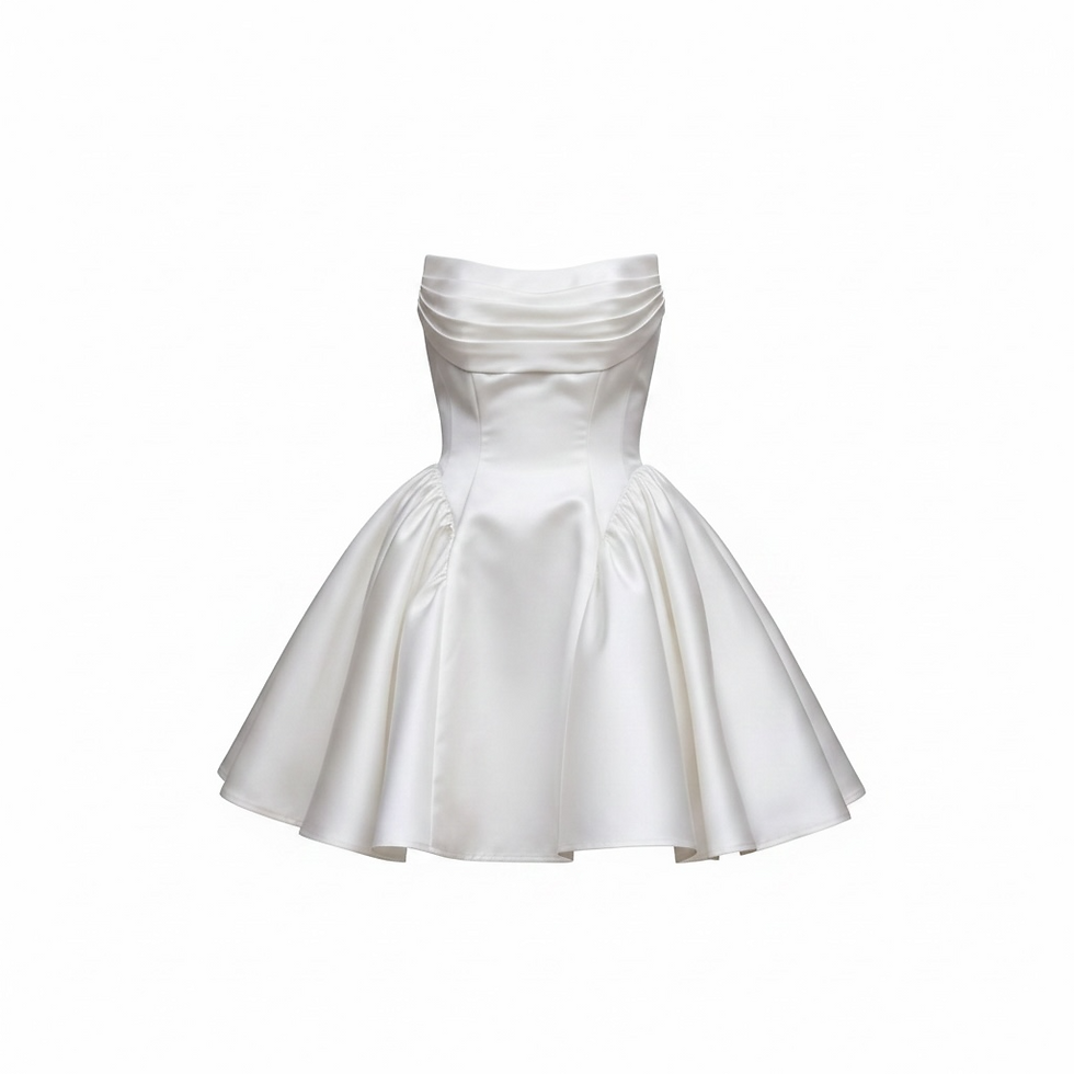 Thumbnail: Cynthia Mini White Wedding Dress