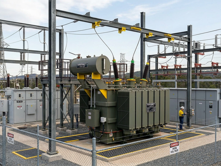 A powder coated electrical installation