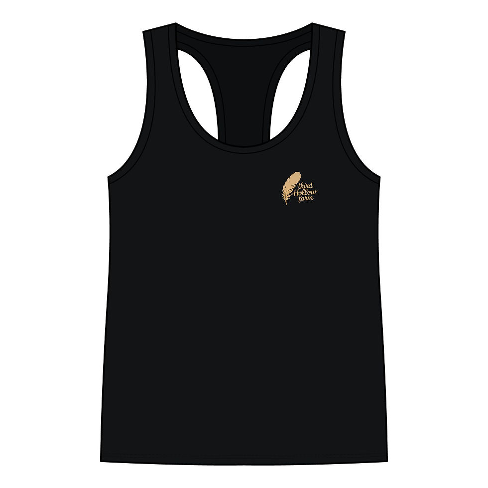 Thumbnail: Feather & Flourish Women's Racerback Tank - Chic Minimalist Navy Workout Top
