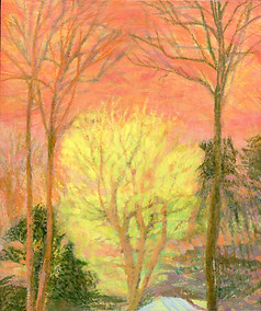 Uzine Park, Sound of sunset, 2022, Acrylic on canvas, 45.5 x 53 cm