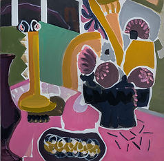 Zang Zong-Son, Pretty in Pink, 2024, Mixed media on canvas, 60 x 60 cm