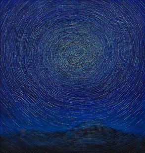 Kim Duck-Yong, A Profound Space, 2021, Mother of pearl, mixed media on wood, 100 x 95 cm