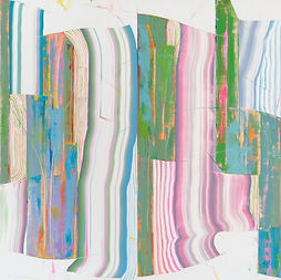 Kim Young-Hun, p22072 - Electronic Nostalgia, 2022, Oil on linen, 122 x 122 cm