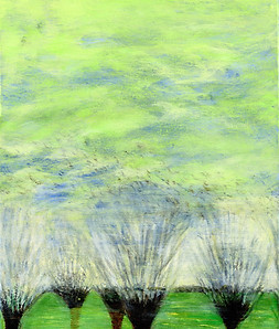 Uzine Park, There-winter, 2022, Acrylic on canvas, 50 x 60 cm