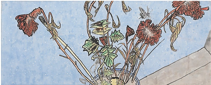 Kim Sun-Doo, Daytime Stars - Tiger Butterfly, 2021, 190 x 76 cm, Ink color pigment on janji, 76 x 190 cm