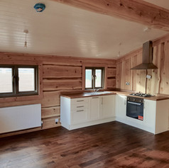 Dovetail Log Cabin White Kitchen Alendal