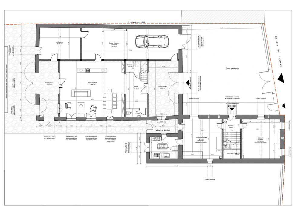 Dossier - Permis de construire - Plan- Etat projeté - Niveau 0