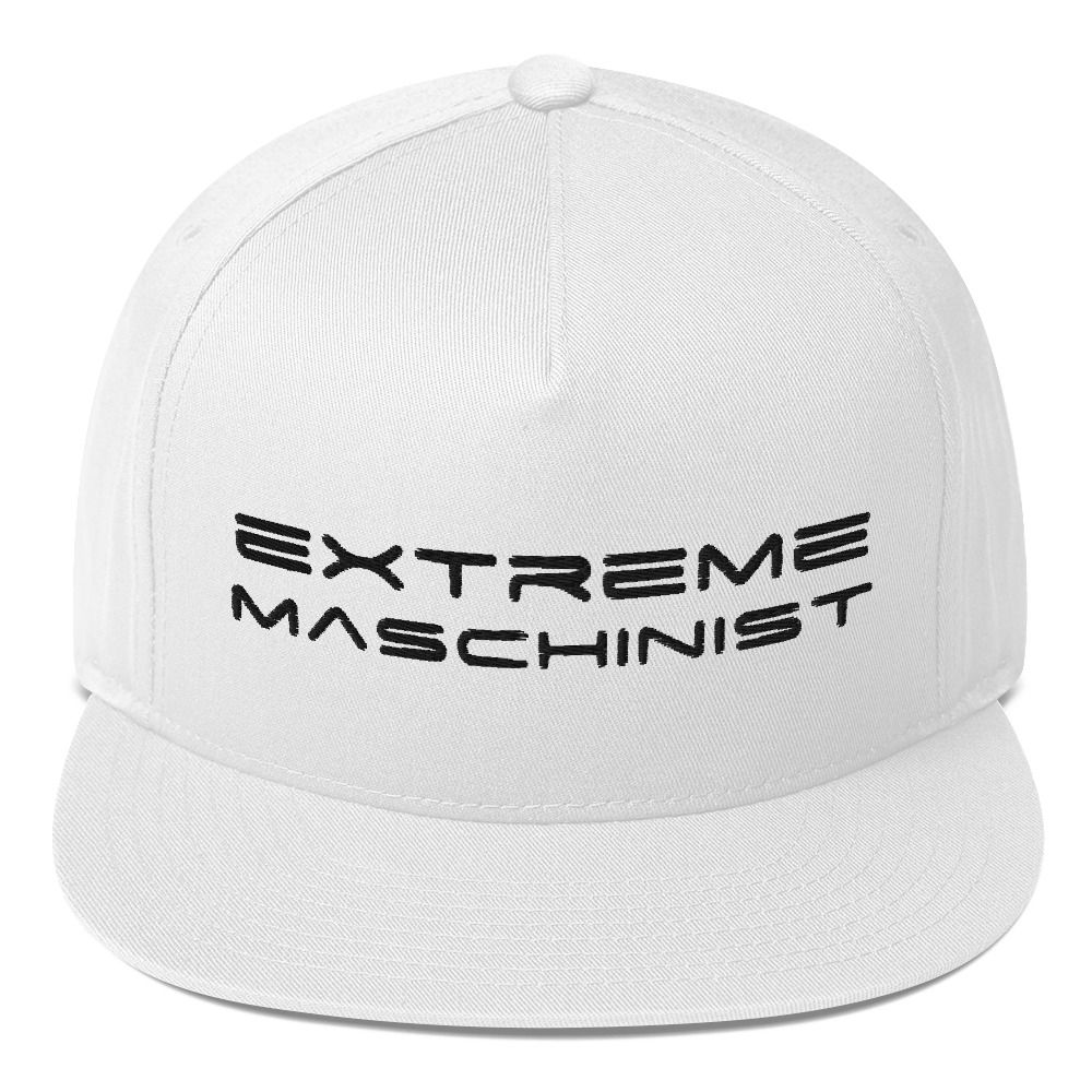 Light Extreme Maschinist Wording Flat Bill Cap