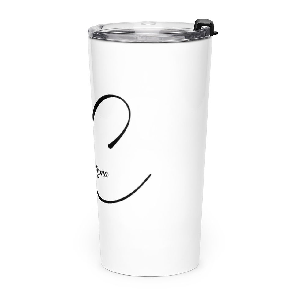 Thumbnail: Tapered stainless steel tumbler Black SC logo