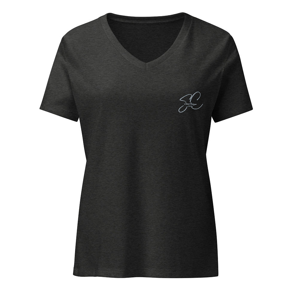 Thumbnail: Women’s relaxed v-neck t-shirt gray SC logo