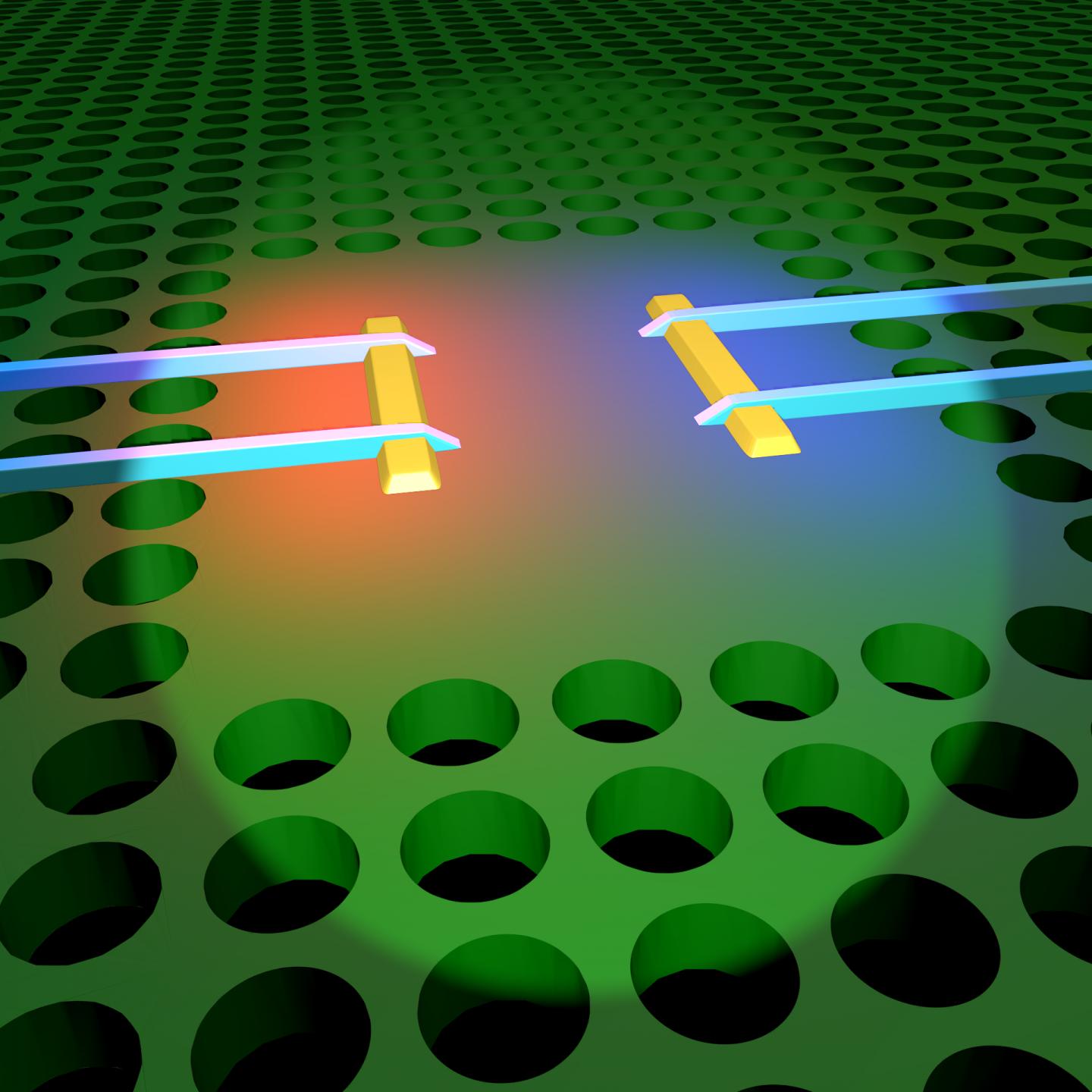 There is an optimal periodic structure, which minimizes the thermal conduction to a record low level, with a period of about 10 micrometers. @ University of Jyvaskyla/Ilari Maasilta