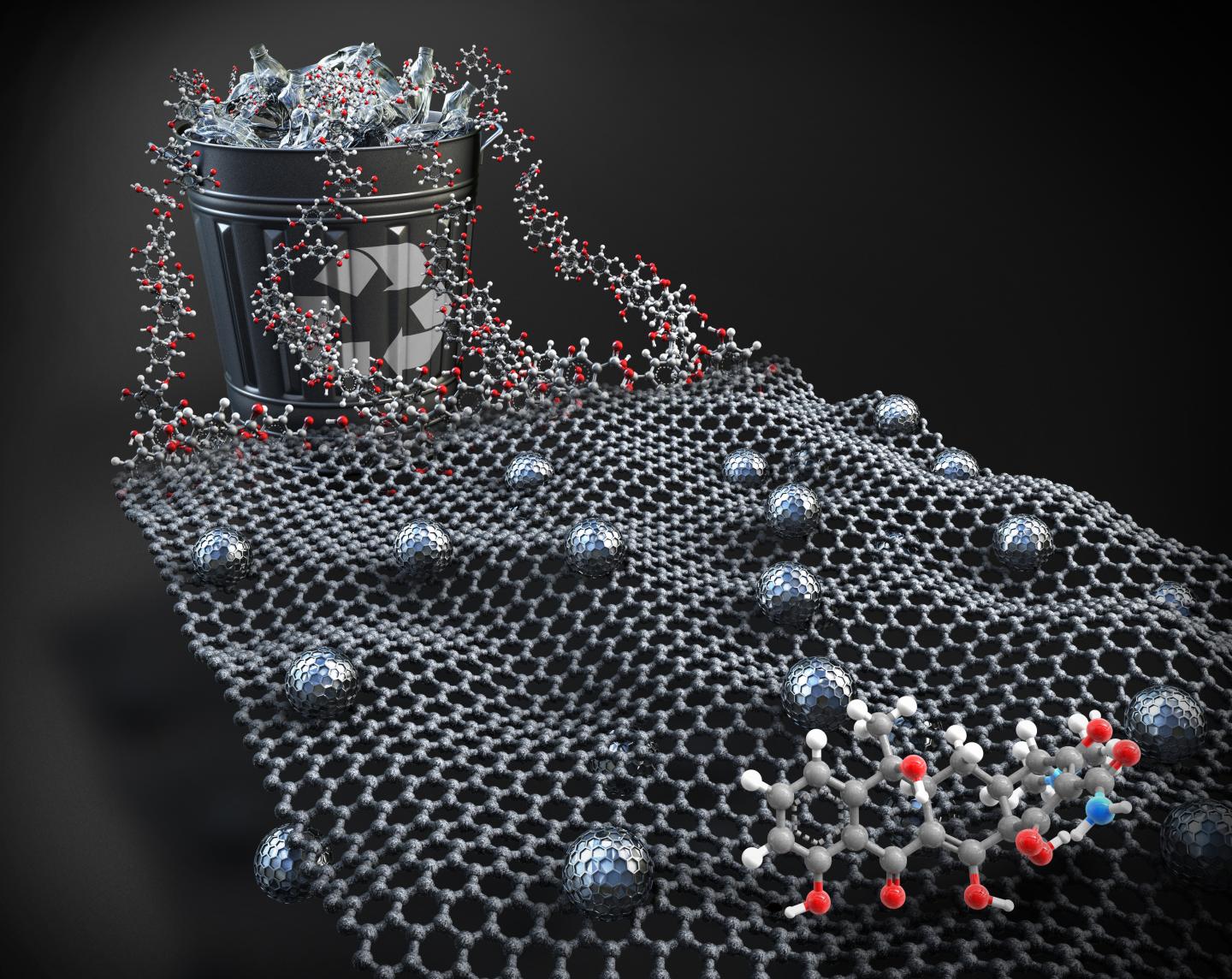 The KIST research team extracted high-purity organic ligand from PET waste bottles and used it to synthesize a high-efficiency adsorbent material that could effectively remove antibiotics from water in an environmentally and economically beneficial way. During the development of this adsorbent material, an alkaline hydrolysis process was used to induce a neutralization reaction, resulting in the production of a high-purity terephthalic acid. @ Korea Institute of Science and Technology (KIST)