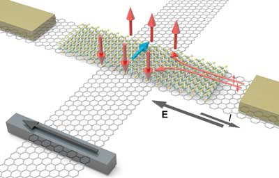 SCI in graphene by proximity of a TMDC and measurement scheme @ Benítez et al. (2020). Tunable room-temperature spin galvanic and spin Hall effects in van der Waals heterostructures. Nature Materials, 1-6.