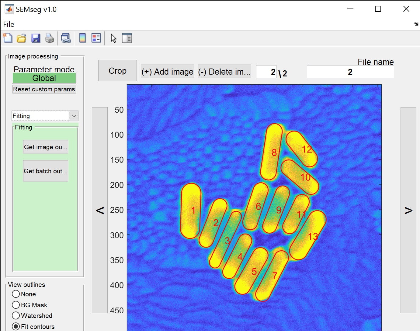 Rice University scientists have created an open-source algorithm, SEMseg, that simplifies nanoparticle analysis using scanning electron microscope images. @ Landes Research Group