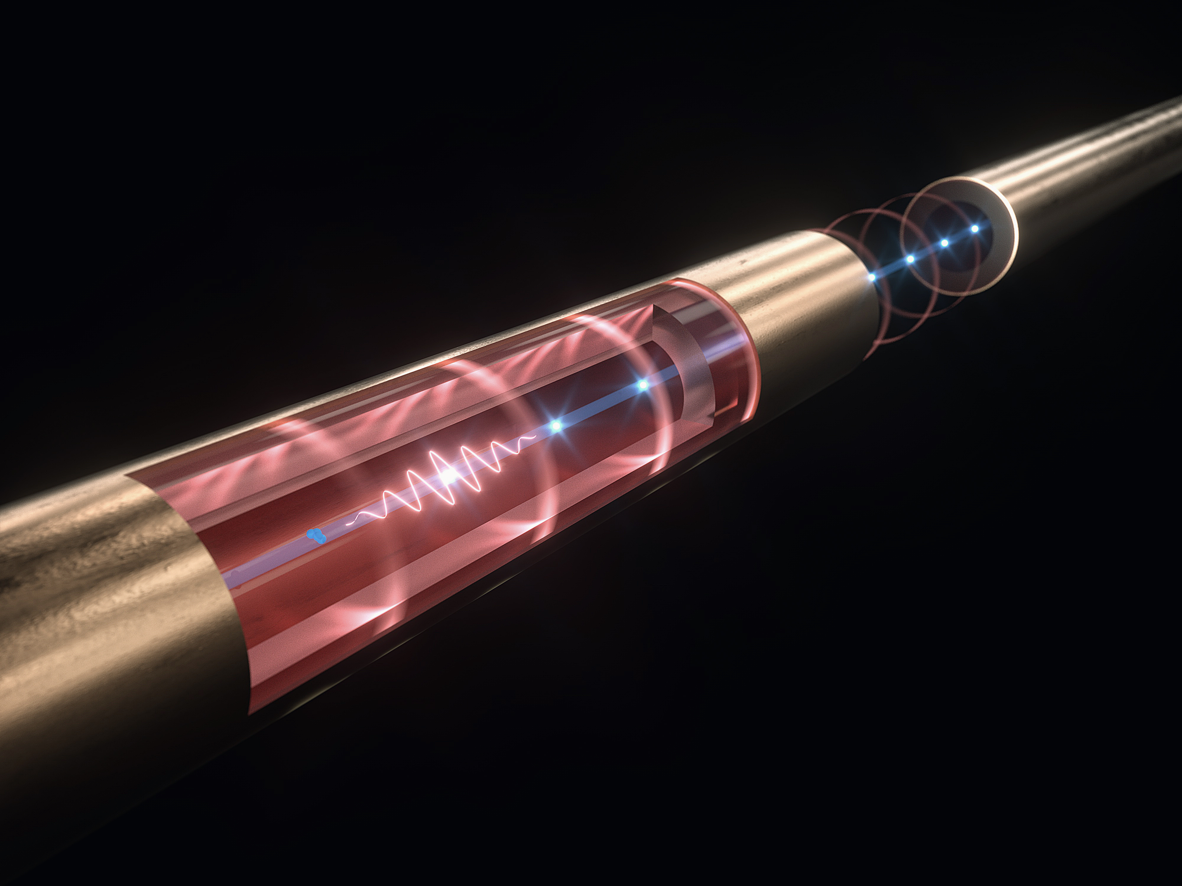 Proof of concept for cascaded terahertz accelerator using long pulses. The mini-accelerator uses terahertz radiation that can be recycled for a second stage of acceleration. @ DESY, Science Communication Lab
