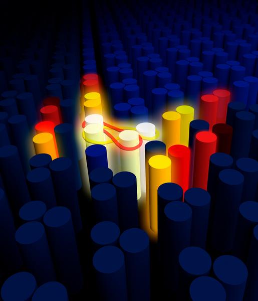 Light localized in space inside the topological crystal, entangled by interaction and topology. @ ITMO University