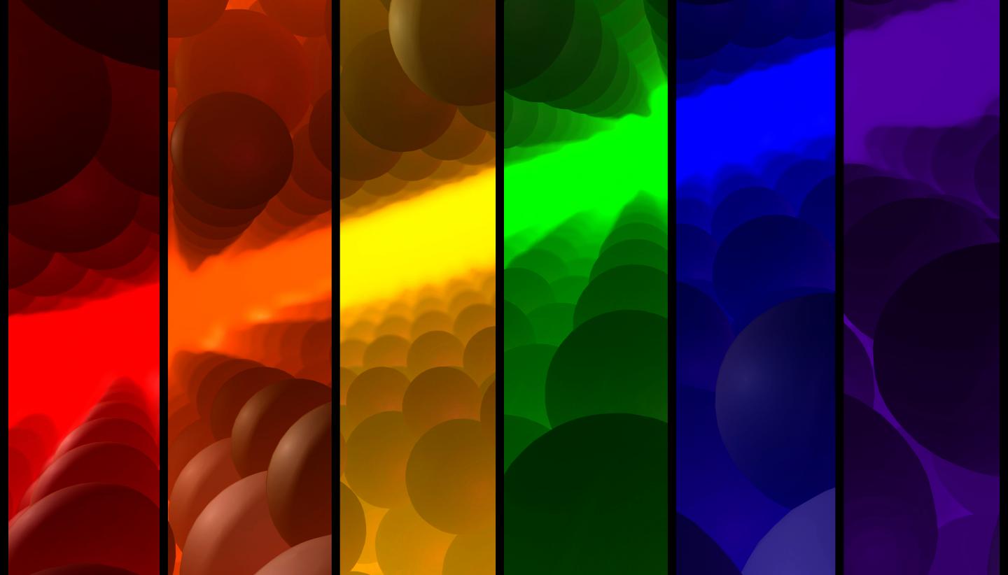 Artistic view of a junction of different 2D light-emitting materials. @ Xavier Ravinet