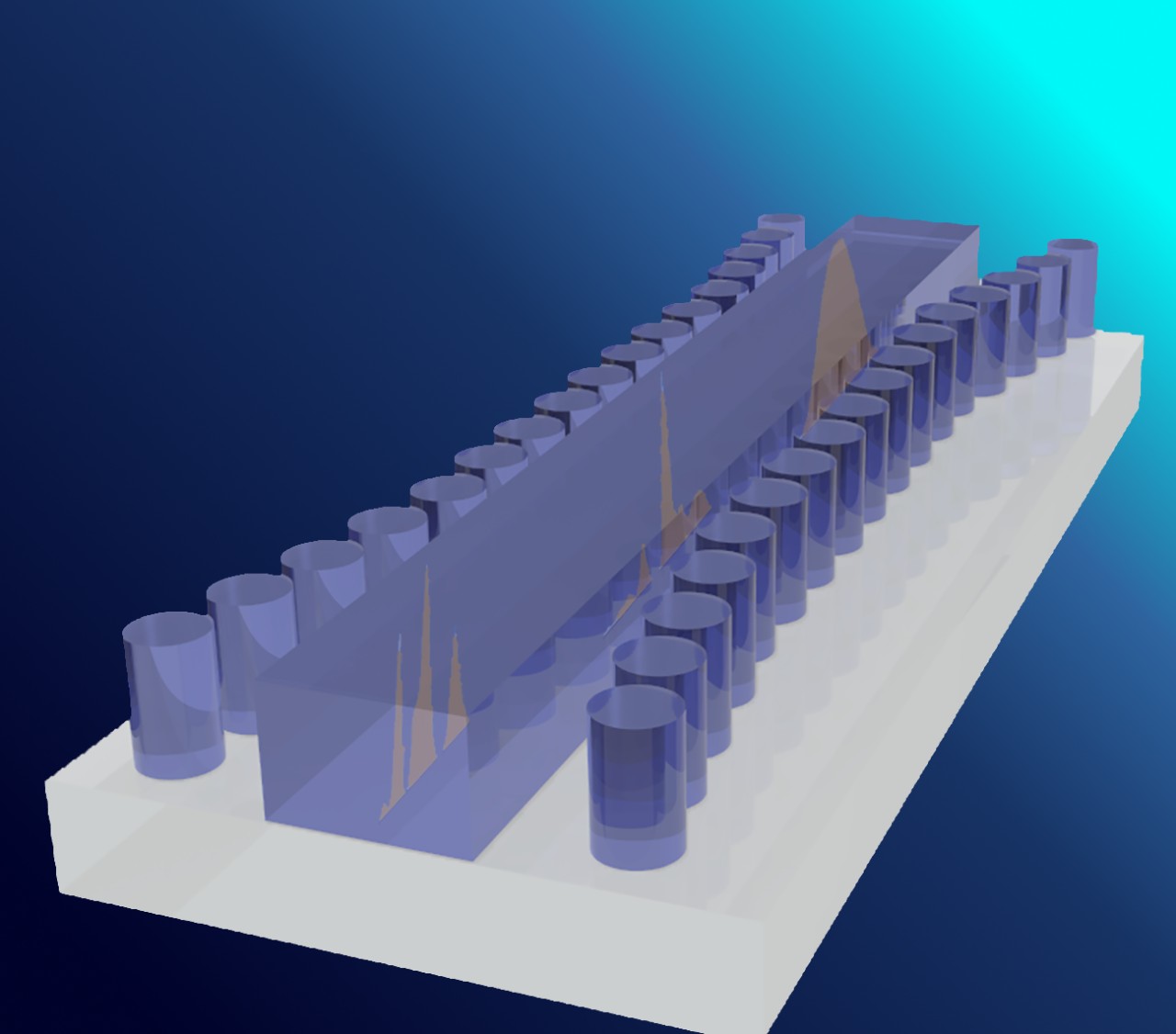 Artist's impression of the Bragg gate on a silicon substrate. @ The University of Sydney