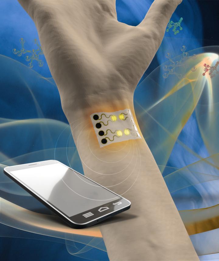 A wearable gas sensor can monitor environmental and medical conditions. @ Cheng Lab/Penn State
