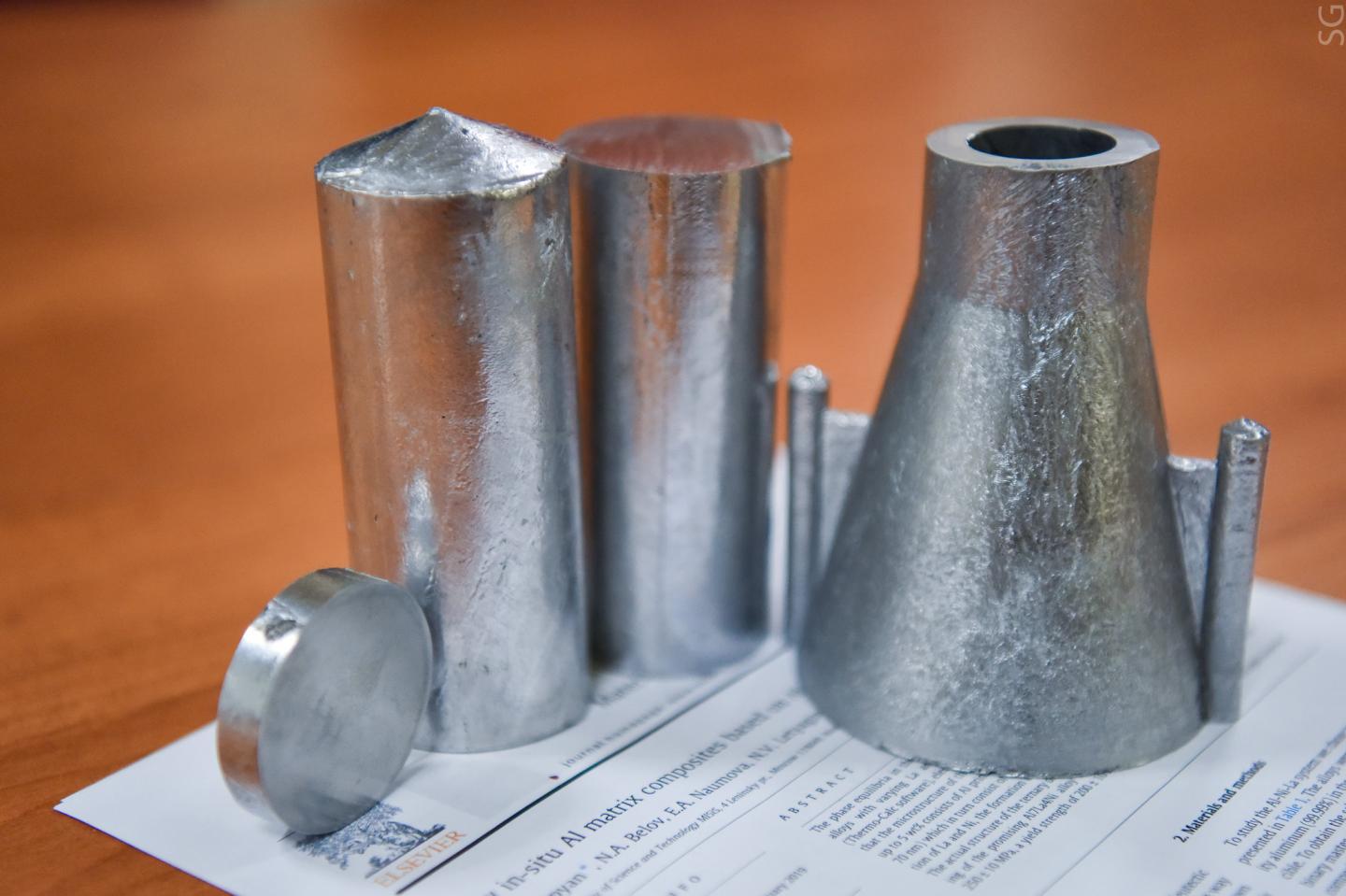 Details made of Al-Ni-La composite material @ Sergey Gnuskov/NUST MISIS