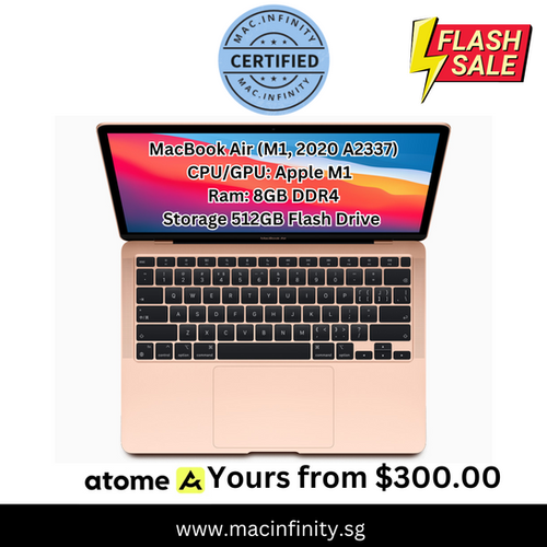 MacBook Air (M1, A2337) Rose Gold Apple Singapore Repair - Main Image