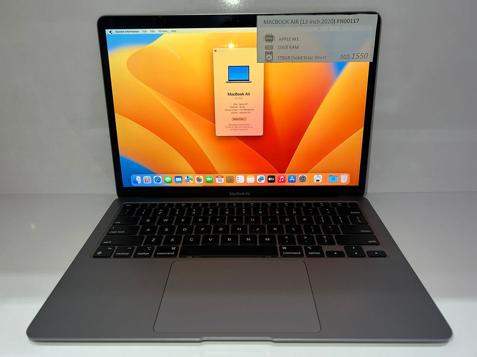 Preowned Apple MacBook Air (13-inch, 2020) Apple M1 /16GB/1TB